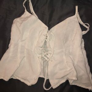 FRONT LACE UP CROP